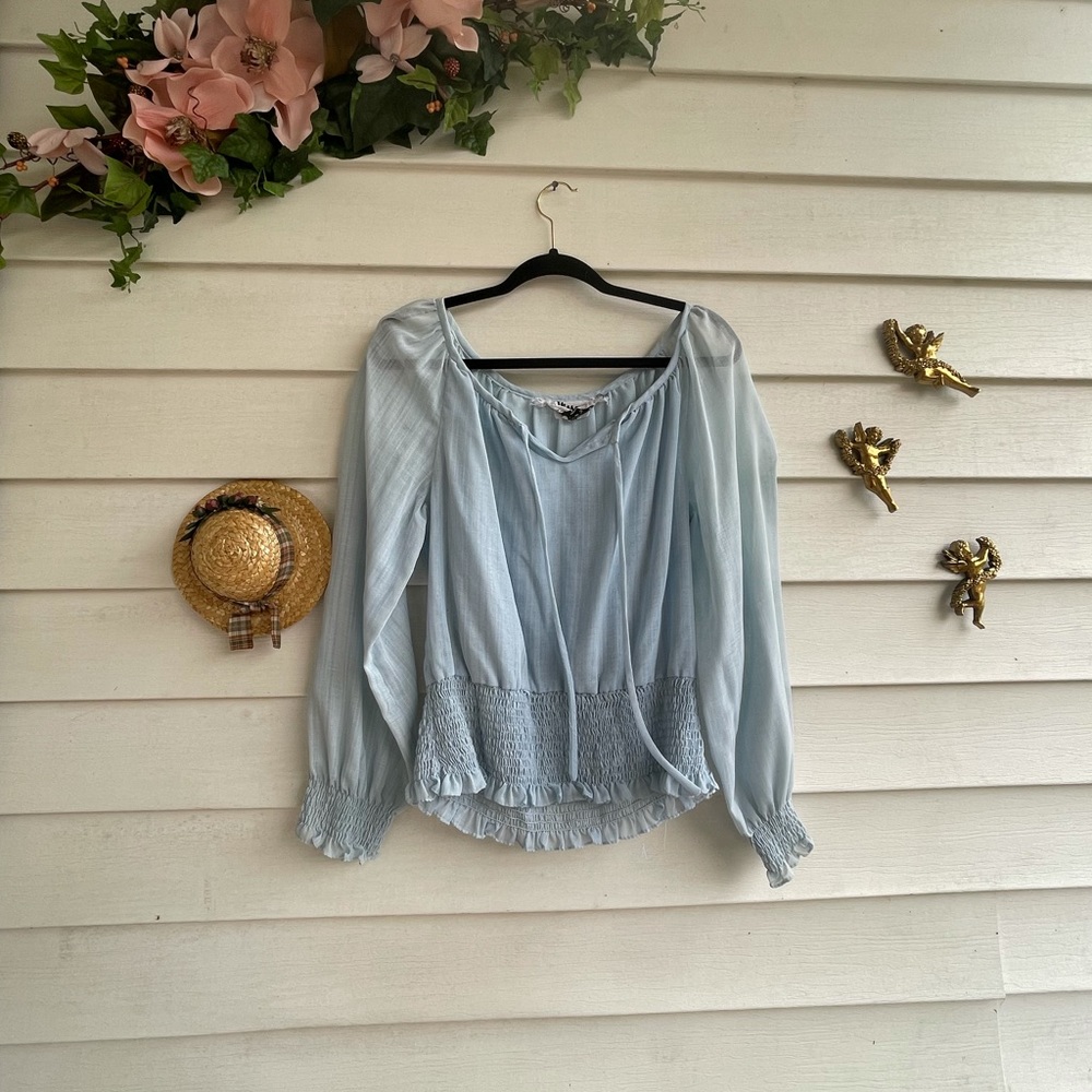 Vintage Pastel Blue Blouse